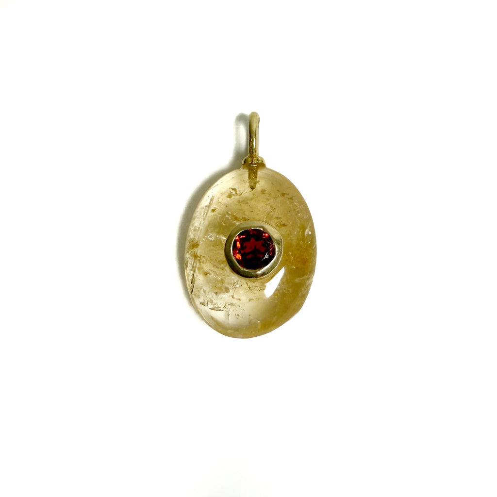 Yellow charm pendant 
