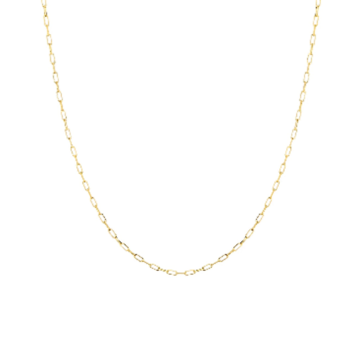 Thin Mini Paperclip Chain Necklace – Bissuterie