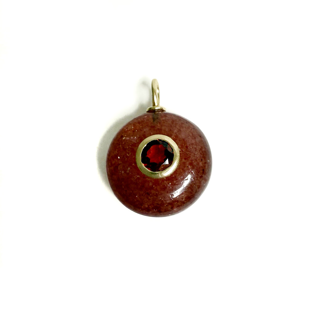 Brown pendant charm stones 