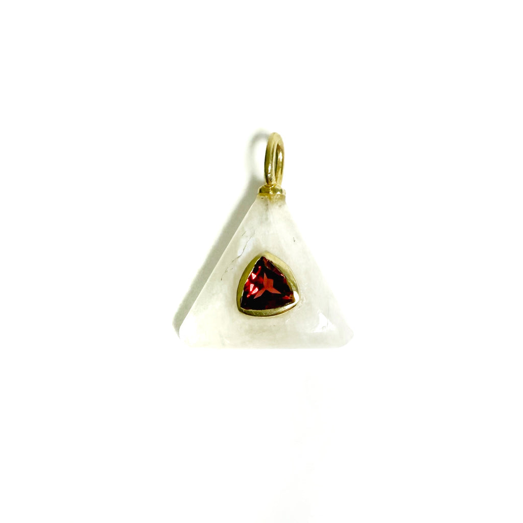 Triangle white pendant 