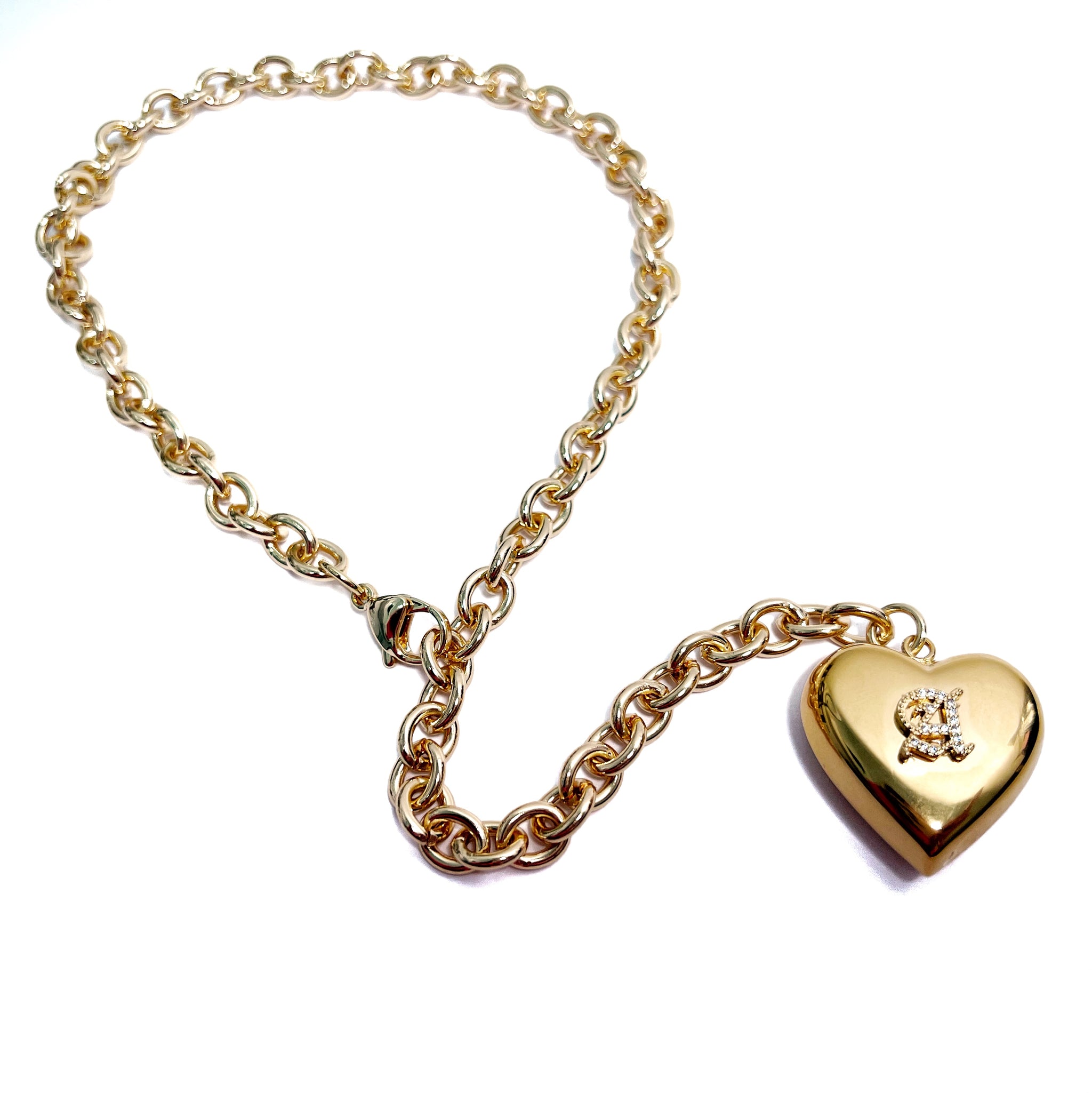 Personalized Puffy Heart Lariat – Bissuterie