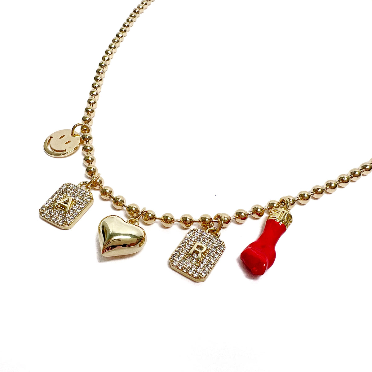 Multi Charm with Initials Necklace – Bissuterie