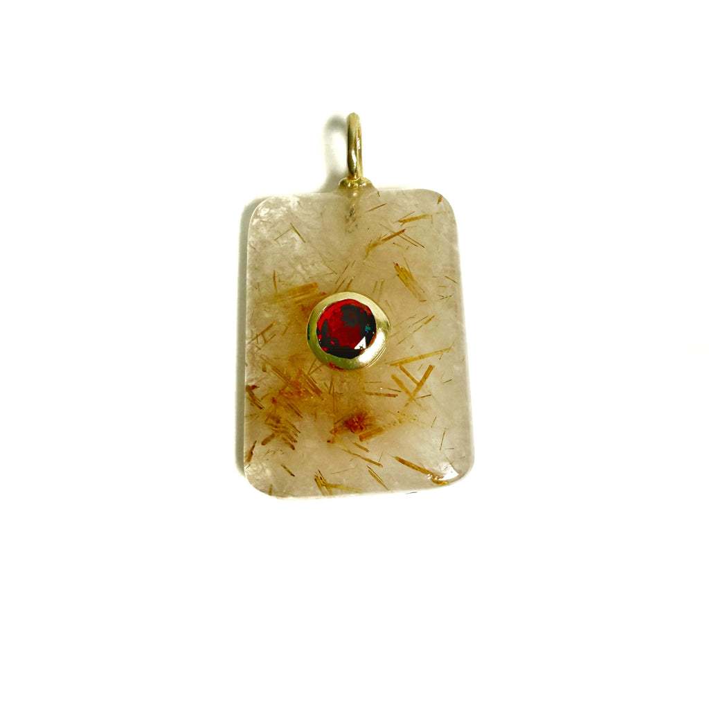 Rectangle pendant stone