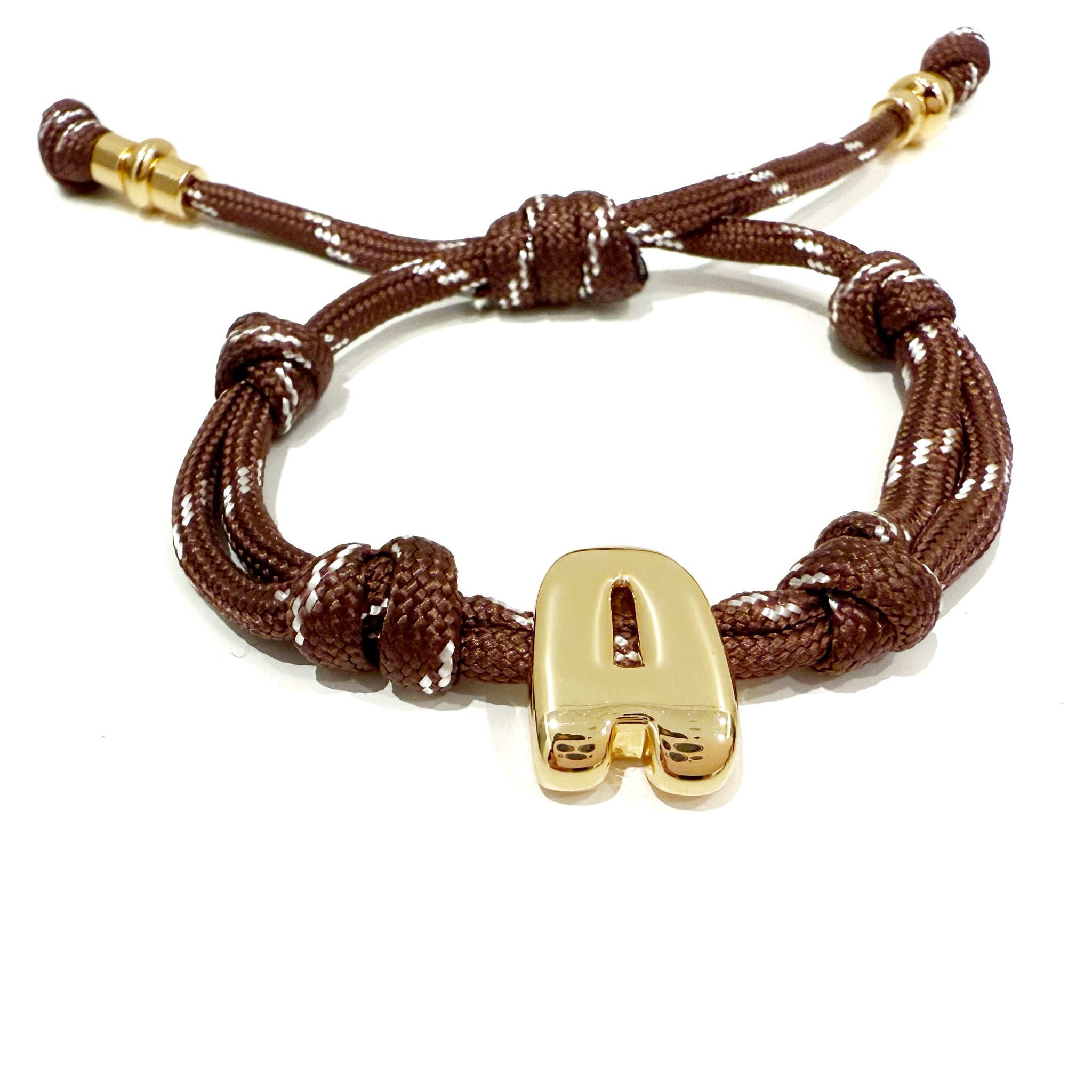 Bubble Initial Cord Bracelet